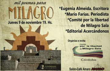 “Mil poemas para Milagro”, se presenta hoy